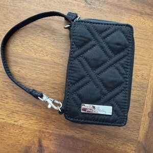 Vera Bradley Small Wristlet Wallet in Black Performance Twill